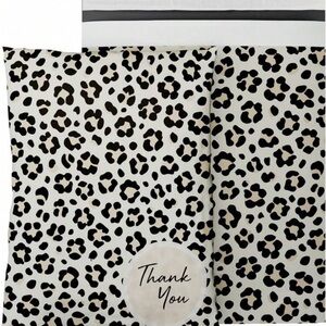 Leopard Print Thank You Poly Mailers, 20 ct